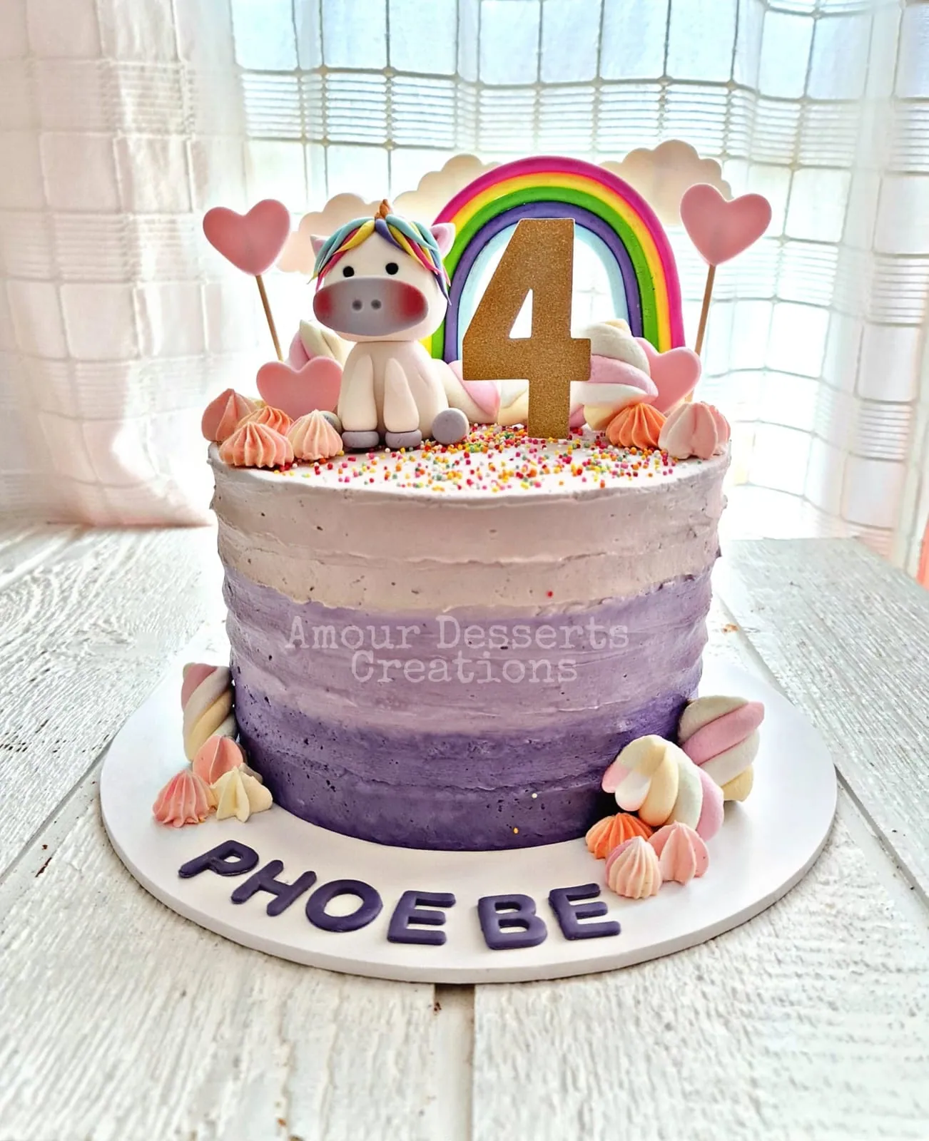 Made-to-order celebration cake made by Amour Desserts in Melbourne